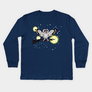 3 Moon Owl Kids Long Sleeve T-Shirt